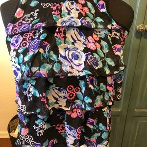 Black flowered shirt